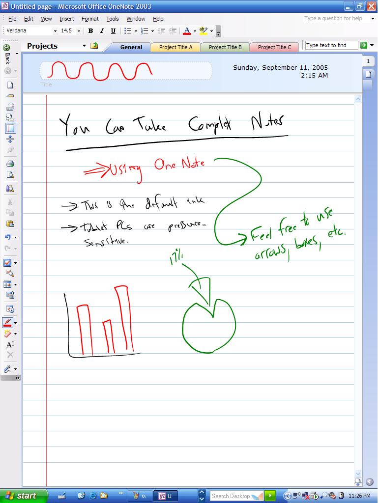 Entering Complex Notes in OneNote