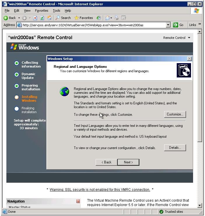 Installing Windows Server 2003 Through a Web Page is Easy