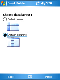 Excel Mobile - Create a Chartn - Step 2