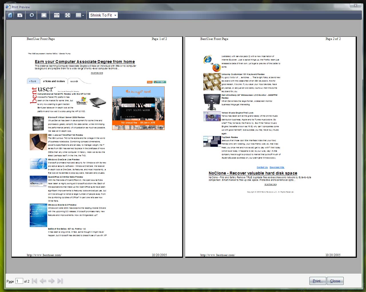 IE7 revised print preview